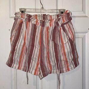 Medium Pink Boho Striped Shorts